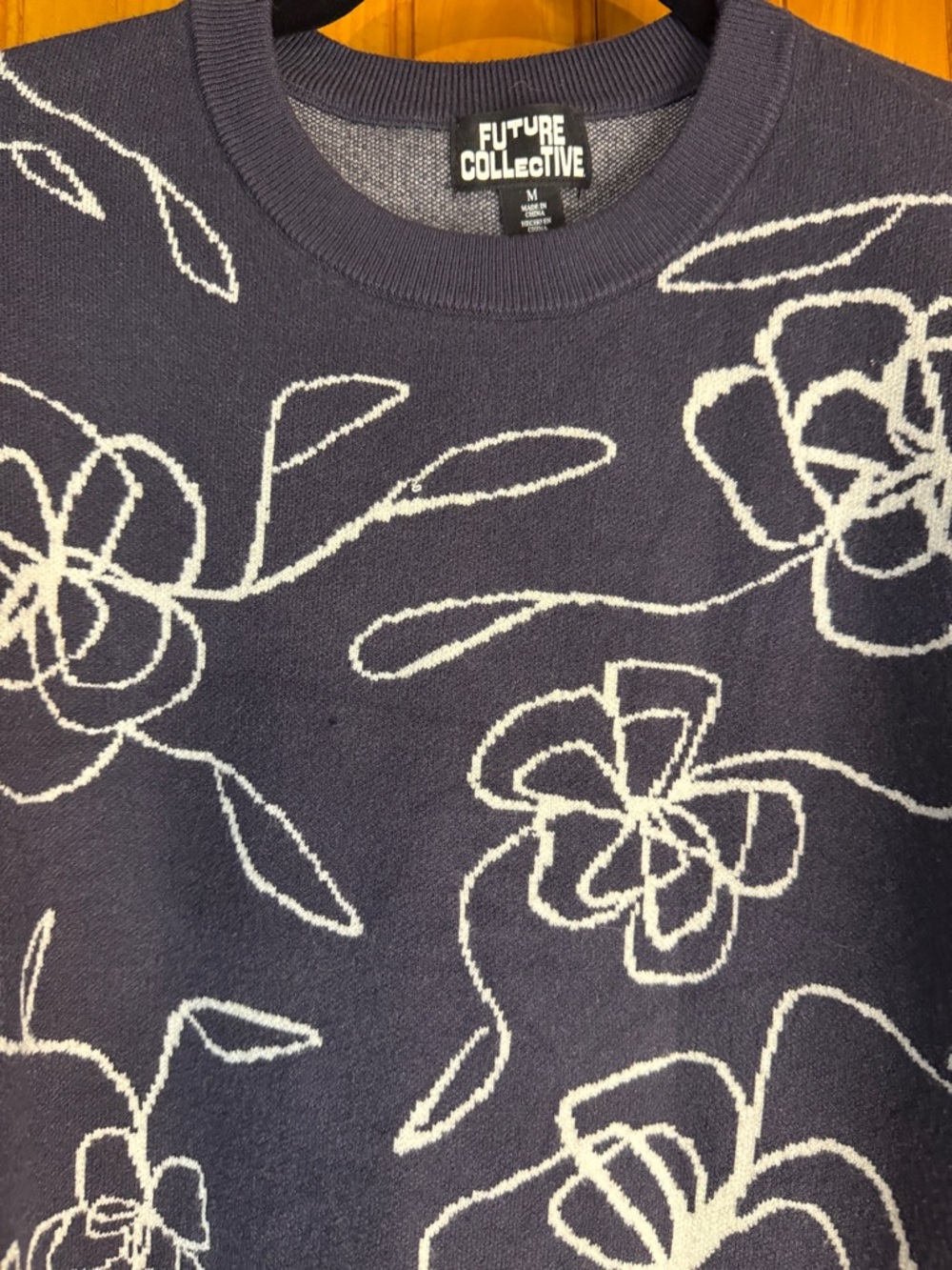 Future Collective Floral Cropped Sweater - Picture 3 of 6